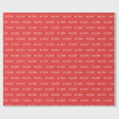 Love Red en White Pattern Cadeaupapier (Vlak)