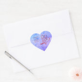 Love Red Entwined Hearts Personalized Wedding Hart Sticker (Envelop)