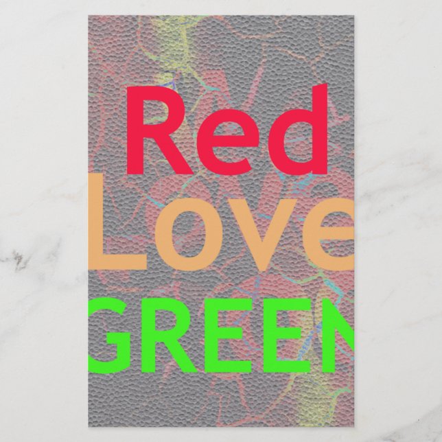 LOVE RED GOLDEN GREEN (Voorkant)