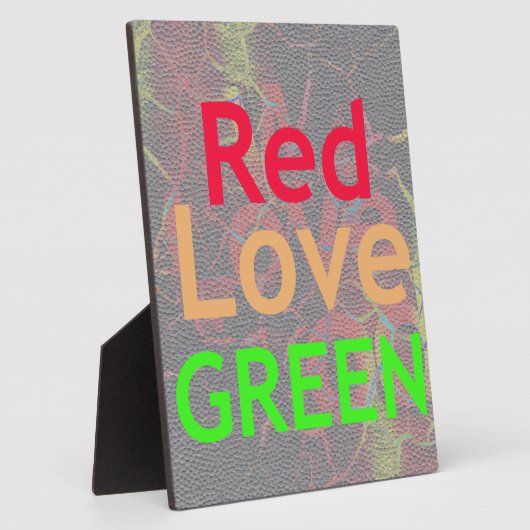 LOVE RED GOLDEN GREEN FOTOPLAAT (Zijkant)