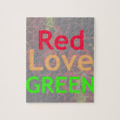 LOVE RED GOLDEN GREEN LEGPUZZEL (Verticaal)