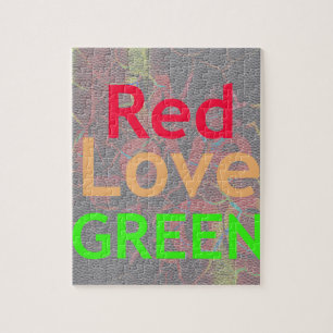 LOVE RED GOLDEN GREEN LEGPUZZEL