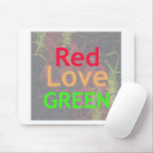 LOVE RED GOLDEN GREEN MUISMAT (Met muis)