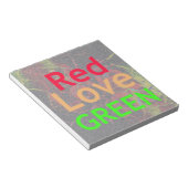 LOVE RED GOLDEN GREEN NOTITIEBLOK (Schuin)