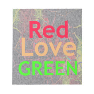 LOVE RED GOLDEN GREEN NOTITIEBLOK
