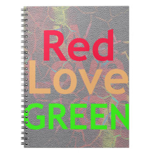 LOVE RED GOLDEN GREEN NOTITIEBOEK