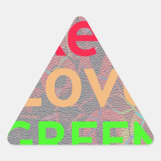 LOVE RED GOLDEN GREEN STICKER (Voorkant)