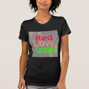 LOVE RED GOLDEN GREEN T-SHIRT