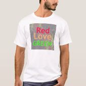 LOVE RED GOLDEN GREEN T-SHIRT (Voorkant)