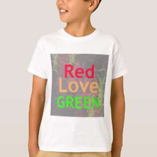 LOVE RED GOLDEN GREEN T-SHIRT