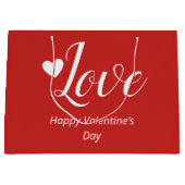 Love Red Happy Valentijn Day Groot Cadeauzakje (Voorkant)
