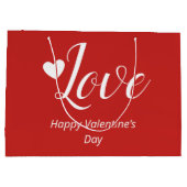 Love Red Happy Valentijn Day Groot Cadeauzakje (Achterkant)