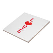Love Red Heart Cute Valentijnsdag Birthdays Gift Tegeltje (Zijkant)