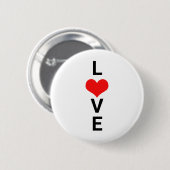Love Red Heart Cute Valentijnsdag Weddings Ronde Button 5,7 Cm (Voorkant /achterkant)