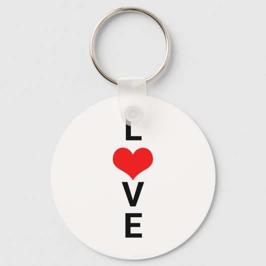 Love Red Heart Cute Valentijnsdag Weddings Sleutelhanger (Voorkant)