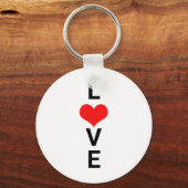Love Red Heart Cute Valentijnsdag Weddings Sleutelhanger (Voorkant)