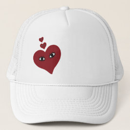 Love Red Heart Face Trucker Pet