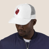 Love Red Heart Face Trucker Pet (In situ)
