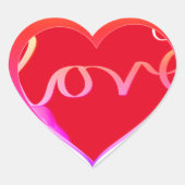 Love Red Heart Hart Sticker (Voorkant)