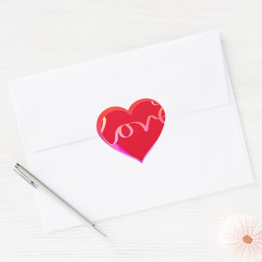Love Red Heart Hart Sticker (Envelop)