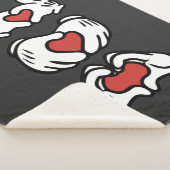 Love Red Heart Mouse Hands Sherpa Deken (3/4)