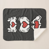 Love Red Heart Mouse Hands Sherpa Deken (Voorkant (horizontaal))