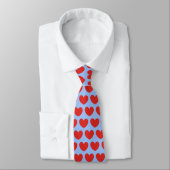 Love Red Heart Pattern SweeLiege Stropdas (Gebonden)