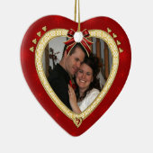 Love Red Heart Personalized Photo Ornament (Rechts)