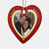 Love Red Heart Personalized Photo Ornament (Links)
