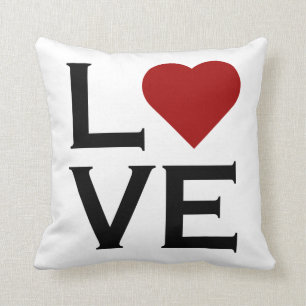 Love Red Heart Pillow Kussen