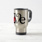 Love Red Heart Travel Mug Reisbeker (Voorkant rechts)