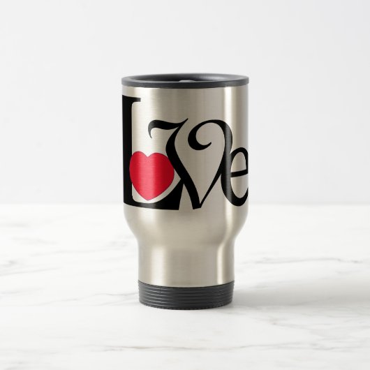 Love Red Heart Travel Mug Reisbeker (Center)