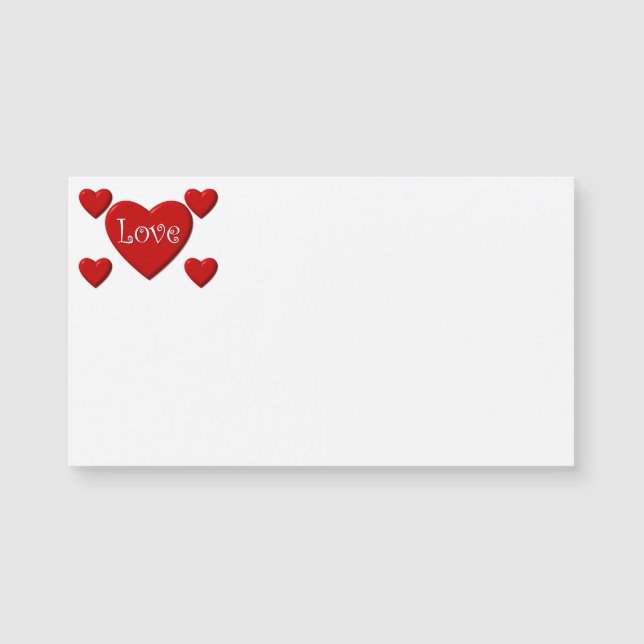 Love Red Heart Visitekaartjes (Voorkant)