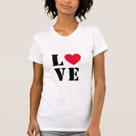 Love, Red Heart Women's Fine Jersey T-Shirt