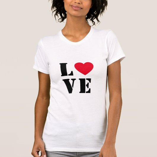 Love, Red Heart Women's Fine Jersey T-Shirt (Voorkant)