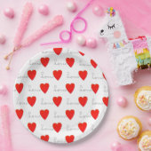 Love Red Hearts Papieren Bordje (Feest)