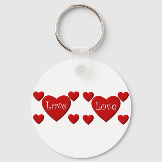 Love Red Hearts Sleutelhanger (Voorkant)