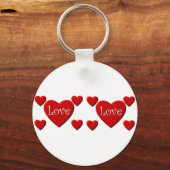 Love Red Hearts Sleutelhanger (Voorkant)