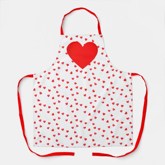 Love Red Hearts Valentijnsdag All-Over-Print Schort (Voorkant)