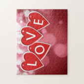 LOVE Red Hearts Valentijnsdag Legpuzzel (Verticaal)