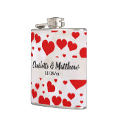 Love Red Hearts Valentijnsdag Wedding Jubileum Heupfles (Links)