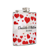 Love Red Hearts Valentijnsdag Wedding Jubileum Heupfles (Rechts)