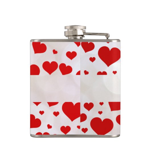 Love Red Hearts Valentijnsdag Wedding Jubileum Heupfles (Achterkant)