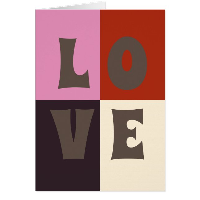 LOVE Red Pink Eggplant Ivory (Voorkant)