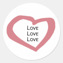 Love Red Pink Heart Valentijn Wedding Ronde Sticker