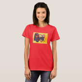 Love Red Rim Heart Inspirerend Word Art T-shirt (Voorkant volledig)