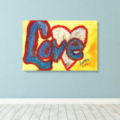 Love Red Rmageremelkdoek Print (Insitu (Houten vloer))