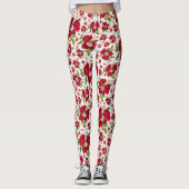 Love Red Rose Bouquet Photography Random Pattern Leggings (Voorkant)