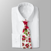 Love Red Rose Bouquet Photography Random Pattern Stropdas (Gebonden)