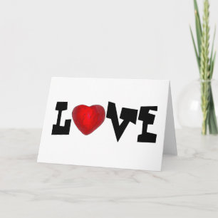 LOVE Red Snoep Heart Valentijnsdag Feestdagen Kaart